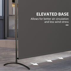 Single Panel Room Divider, UV30+ Privacy Screen, Indoor Outdoor Privacy Panel with Stable Base, Beige