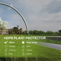 Galvanized Steel Crop Cage, Plant Protection Tent with Zippered Door, 4' x 4', Black