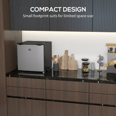 1.1 Cu. Ft. Mini Freezer, Compact Upright Freezer with Reversible Door, Removable Shelf, Adjustable Temperature, Black