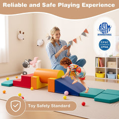 10-Piece Foam Climbing Toys for Toddlers-Multicolor