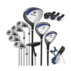 Men’s Profile Complete Golf Club Package Set Includes 10 Pieces-Blue