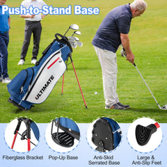 Men’s Profile Complete Golf Club Package Set Includes 10 Pieces-Blue