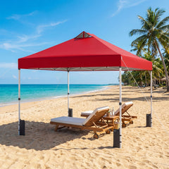 10 x 10 Feet Outdoor Commercial Pop up Canopy Tent-Red