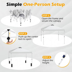 10 x 10 Feet Outdoor Commercial Pop up Canopy Tent-White