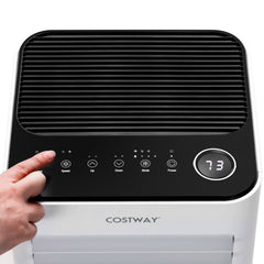 10000 BTU Portable Air Conditioner with Fan, Dehumidifier and Sleep Mode, White, 350 sq ft