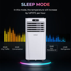 10000 BTU 4-in-1 Portable Air Conditioner with Dehumidifier and Fan Mode, White, 350 sq ft