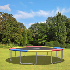 10Ft Waterproof Safety Trampoline, Bounce Frame Spring Cover Outdoor/Indoor-Multicolor