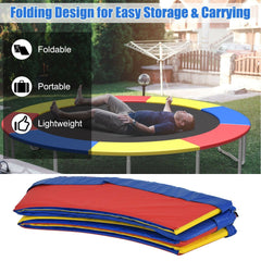 10Ft Waterproof Safety Trampoline, Bounce Frame Spring Cover Outdoor/Indoor-Multicolor