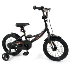 14 Inch Kids Bike with Removable Training Wheels and Adjustable Seat, Black