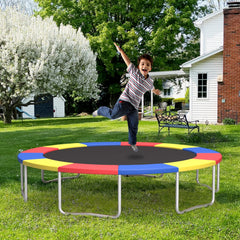 12 Feet Trampoline Pad Replacement Safety Pad with Fixing Straps (Multicolor)