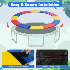 12 Feet Trampoline Pad Replacement Safety Pad with Fixing Straps (Multicolor)