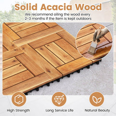 12 inches x 12 inches Indoor Outdoor Floor Tiles for Patio Balcony Backyard Porch Poolside-Natural