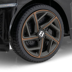 12V Licensed Bentley Bacalar Kids Ride On Racer with 5 Speed Settings, Gas Rod Doors and Spring Suspension, 66 lb, Black