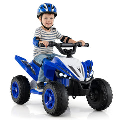 12V Kids Ride On ATV Quad, 33 Inch with 14.5 Inch Seat, Dual 15W Motors, 3 to 7 mph and 66 lb Capacity, Navy