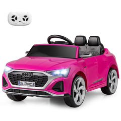 12V Licensed Audi SQ8 Kids Ride On Car with Power Display, Parent Remote, 3 Speeds and Soft Start, 38.5 in, Pink