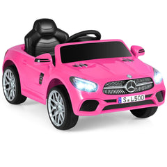12V Licensed Mercedes-Benz SL Kids Ride On Car with Parent Remote, Soft Start, Radio and Wireless, 1.9 mph, Pink
