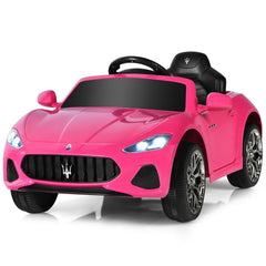 12V Licensed Maserati Kids Ride On Car with 2.4G Parent Remote, Spring Suspension, Radio and USB, 66 lb, Pink