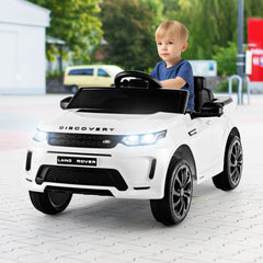 12V Licensed Land Rover Discovery Kids Ride On Car with USB, MP3, Parent Remote and Slow Start, 55 lb, White