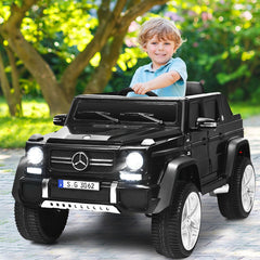 12V Licensed Mercedes-Benz Maybach Kids Ride On Car with Four Wheel Springs, 2.4G Remote and Door Locks, 66 lb, Black