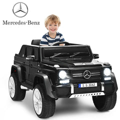 12V Licensed Mercedes-Benz Maybach Kids Ride On Car with Four Wheel Springs, 2.4G Remote and Door Locks, 66 lb, Black