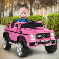 12V Licensed Mercedes-Benz Maybach Kids Ride On Car with Soft Start and Stop, 2.4G Remote and Door Locks, 66 lb, Pink
