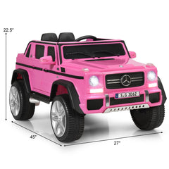 12V Licensed Mercedes-Benz Maybach Kids Ride On Car with Soft Start and Stop, 2.4G Remote and Door Locks, 66 lb, Pink