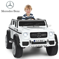 12V Licensed Mercedes-Benz Maybach Kids Ride On Car with USB, TF and AUX, 2.4G Remote and Four Wheel Springs, 66 lb, White