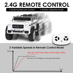 12V Licensed Mercedes-Benz Maybach Kids Ride On Car with USB, TF and AUX, 2.4G Remote and Four Wheel Springs, 66 lb, White