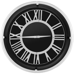 13.5/17.5 Inch Silent Wall Clock with Silver Frame-L