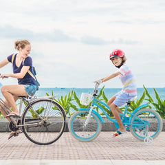 18 Inch Kids Bike with Dual Brakes, Kickstand and Adjustable Seat, Aqua Blue