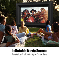 14-20 Feet Inflatable Outdoor Movie Projector Screen with Blower and Carrying Bag-16 ft