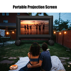 14-20 Feet Inflatable Outdoor Movie Projector Screen with Blower and Carrying Bag-16 ft