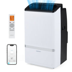 14000 BTU WiFi Portable Air Conditioner with Dehumidifier and 24H Timer, 750 sq ft, Black
