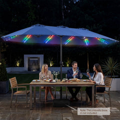 15.5FT Extra-Large Patio Umbrella 12 Reinforced Metal Ribs-Navy
