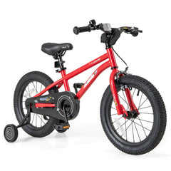 16 Inch Kids Bike with Handbrake, Coaster Brake and Bell, Red