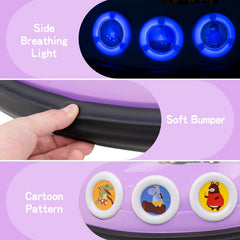 12V Kids Ride On Bumper Car with Frequency Pairing Remote, 3 Speeds, 360 Degree Spin and Safety Belt, Purple