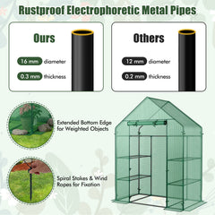Mini Portable 4 Tier 8 Shelves Walk-in Plant Greenhouse