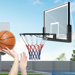 18 inches Basketball Rim Heavy Duty Wall Mounted Basketball Rim Goal Replacement-Black
