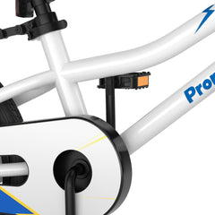 18 Inch Kids Bike with Removable Training Wheels, White
