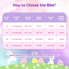 18 Inch Girls Bike with Front Bag, Kickstand and Training Wheels, Purple