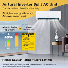 Airtural Series 18000 BTU 21 SEER2 Ductless Mini Split Air Conditioner and Heater 208-230V Energy Star Certified