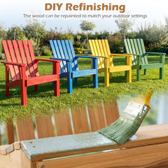 1 Pack Acacia Wood Outdoor Patio Chair with Slatted Backrest and Seat Built-in Armrest