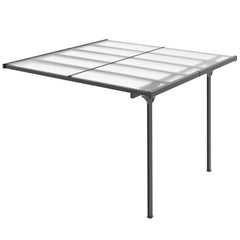 Outdoor Pergola with Adjustable Height, 14ft x 10ft Outdoor Hardtop Pergola Gazebo, Restaurants & Homes, Grey