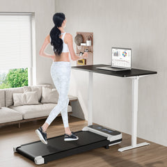 2.5HP Under Desk Treadmill with Remote Control and 3 Countdown Modes-White