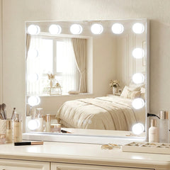 2-in-1 Vanity Mirror with 14 Dimmable LED Bulbs