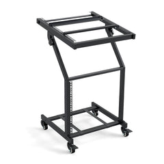 2 Layer Professional Audio Rack Mount with Adjustable Crossbars
