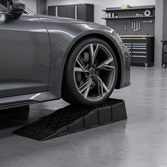 2-Pack 2.5 inches Lift Low Profile Car Ramps 22000 Lbs GVW Capacity-Black