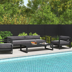 Freestanding 48 x 48 Inch Air Conditioner Fence with Metal Ground Stakes-Black