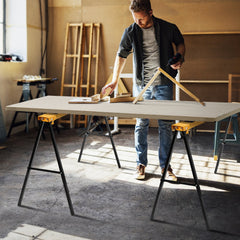 2 Pack Heavy Duty Sawhorse with Steel Folding Legs