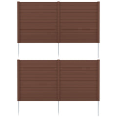 2 Panels 48 x 48 Inch Air Conditioner Trash Can Pool Equipment Enclosure-Brown